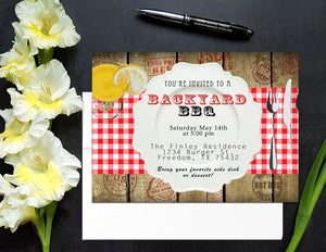 Picnic/Backyard BBQ cookout invitation