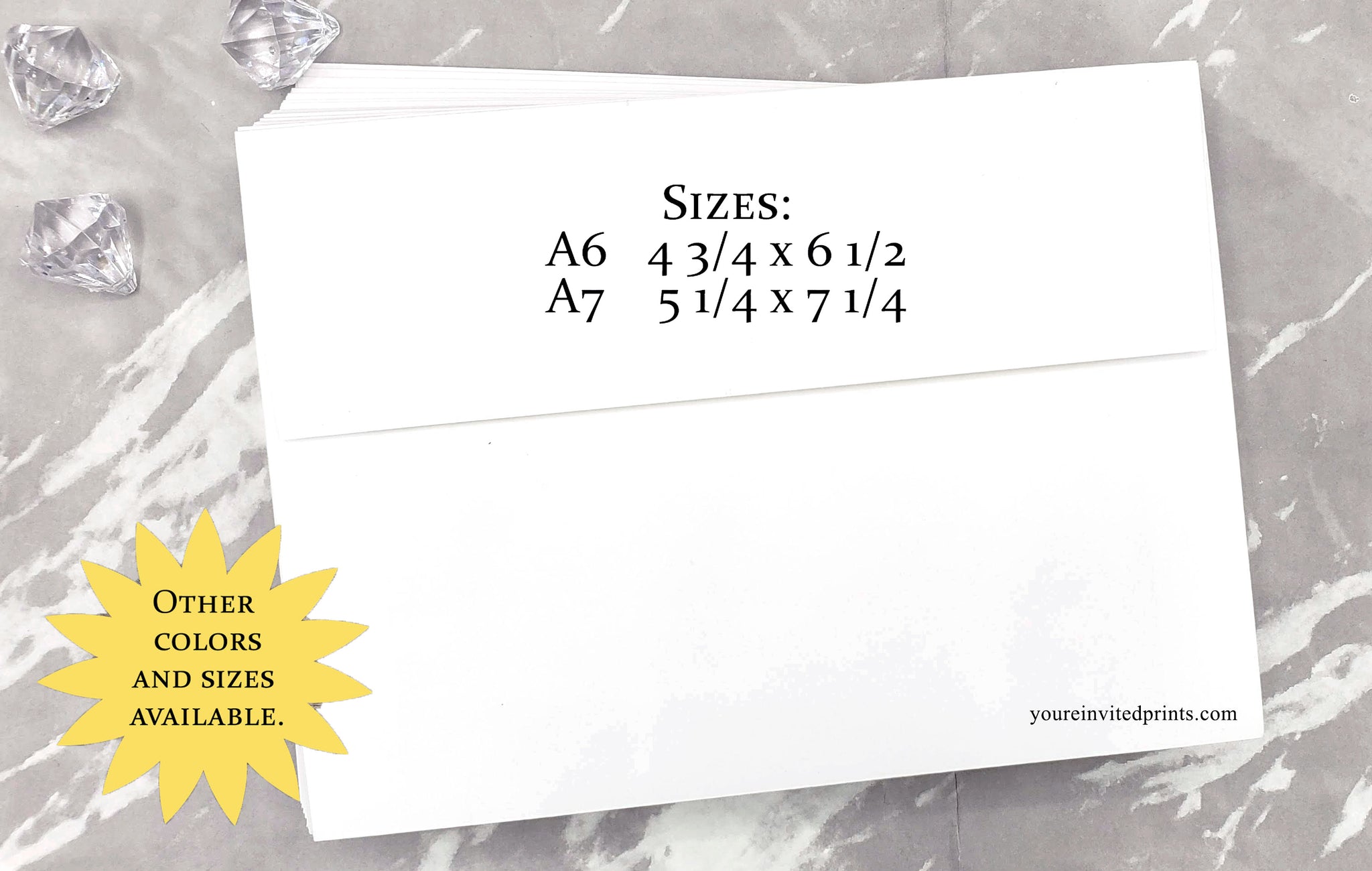 A6 A7 White Envelopes, 4x6 5x7 Size Envelopes