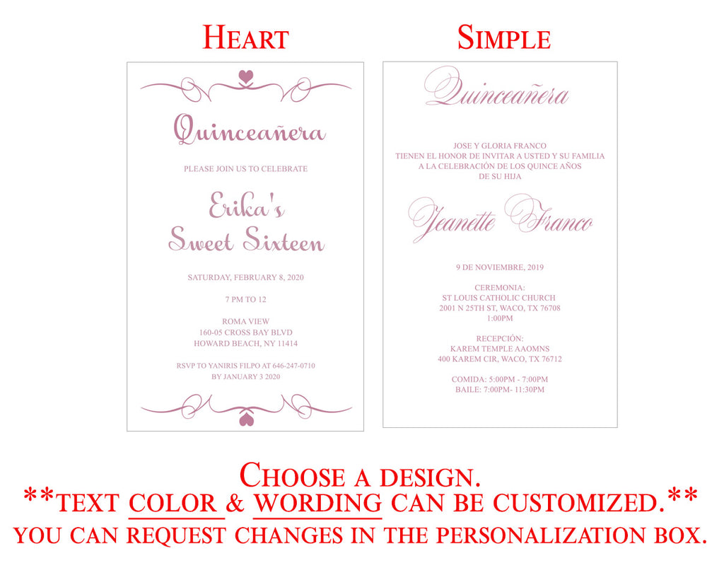 Light Pink Quinceañera Princess Dress Laser Cut Invitation – YoureInvitedPrints