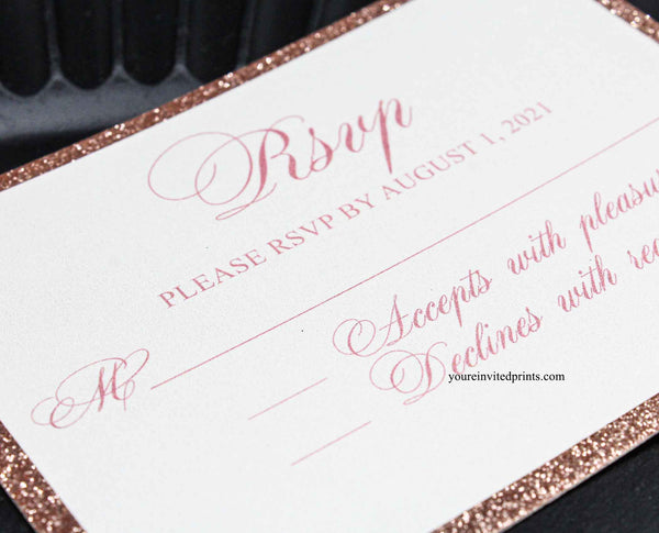 Add On - RSVP Cards, Matching RSVP Card for Laser Cut Invitation