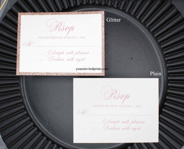 Add On - RSVP Cards, Matching RSVP Card for Laser Cut Invitation