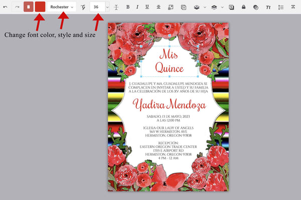 Digital Invitation Template - 5x7 Editable Invitation - Mexican Sarape Sunflower Fiesta Quinceañera Sweet Sixteen invitation, Printable DIY